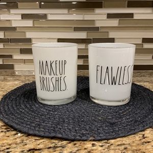 Rae Dunn makeup cup brushes 2 pc